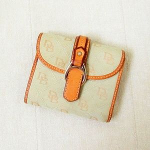 Dooney & Bourke • Canvas & Leather Tri-Fold Wallet